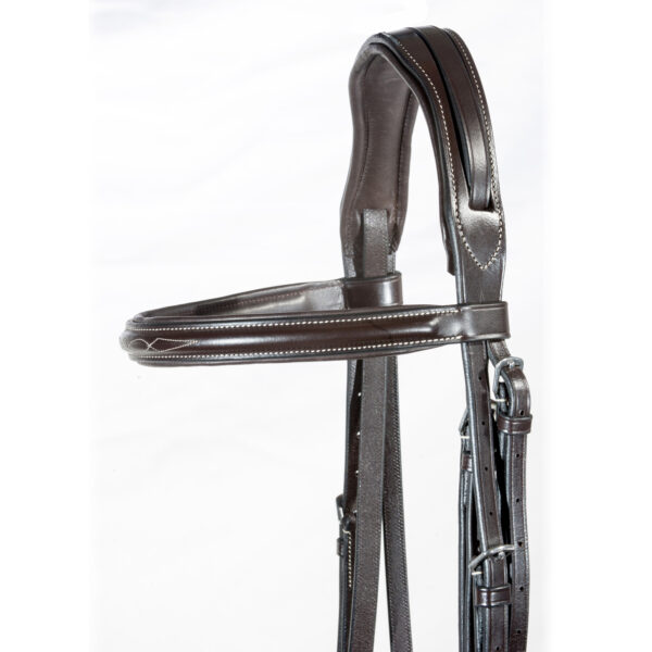 ELENA HUNTER BRIDLE IN HAVANA BY NUNN FINER - Image 5