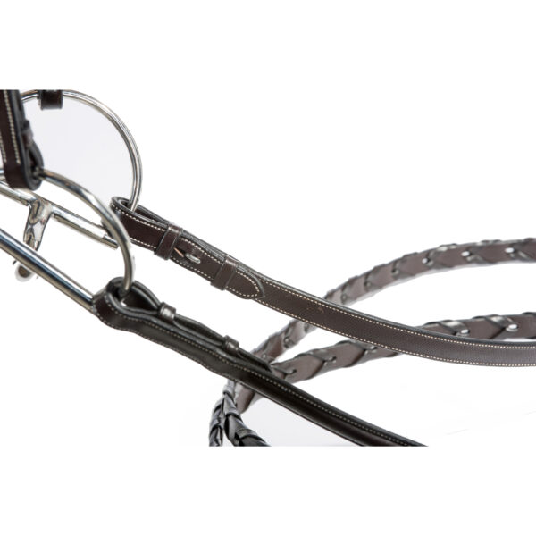 ELENA HUNTER BRIDLE IN HAVANA BY NUNN FINER - Image 4